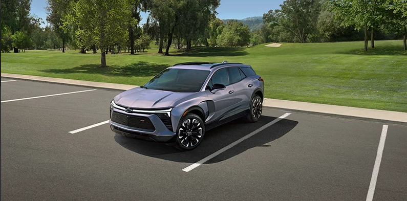 A Chevrolet Blazer EV parked in a parking lot.